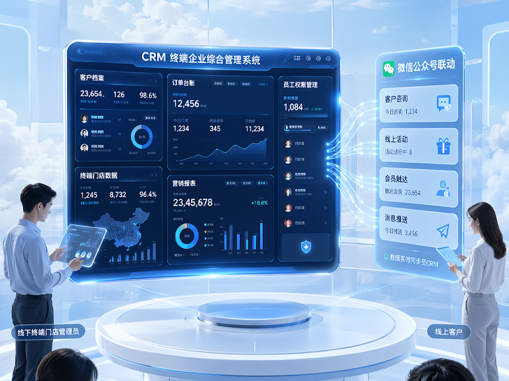 终端企业综合管理CRM系统/微信公众号平台